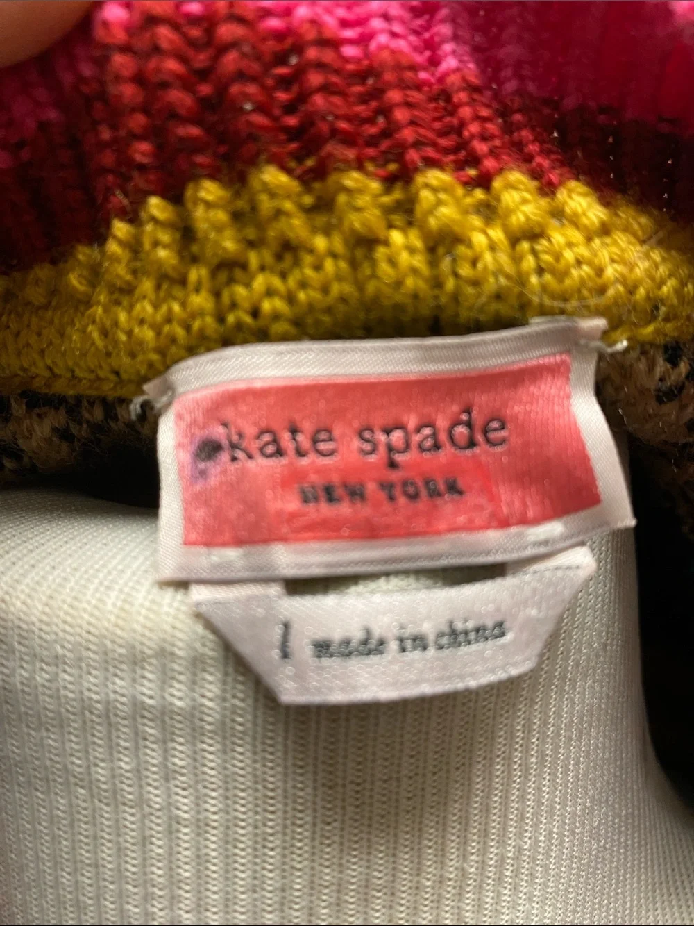 kate spade Multicolor Floral & Heart Crewneck Sweater - Teal/Pink/Red/Yellow